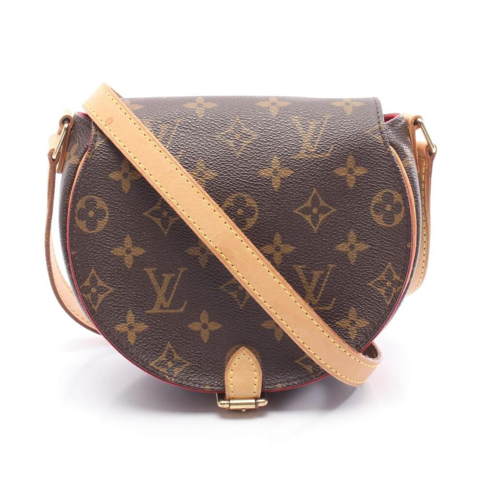 LOUIS VUITTON Authentic Brown Monogram Leather Shoulder Bag